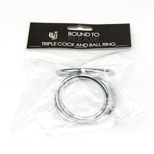 Bound to Please Dreifach-Penis- und Hodenring