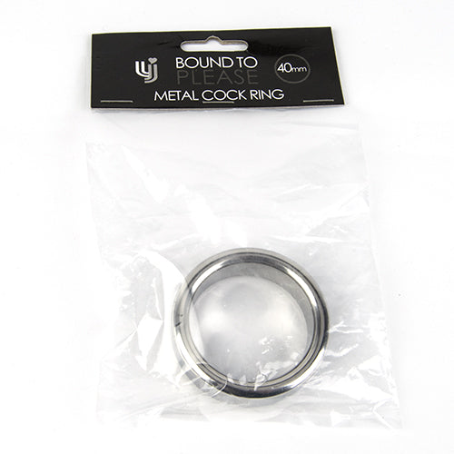 Bound to Please Metall-Penis- und Hodenring – 40 mm