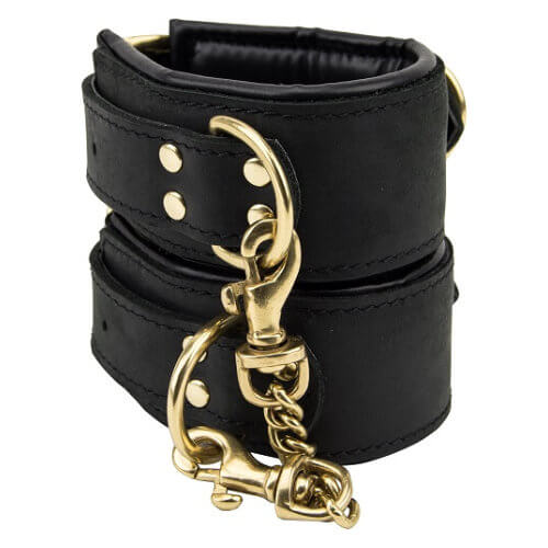 Bound Noir – Schmale Handfesseln aus Nubukleder