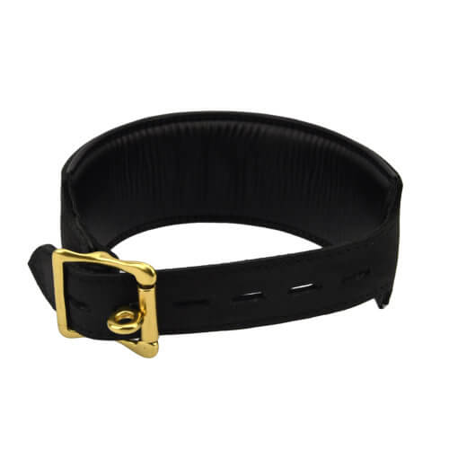 Bound Noir Nubukleder-Halsband mit O-Ring
