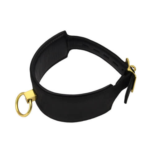 Bound Noir Nubukleder-Halsband mit O-Ring