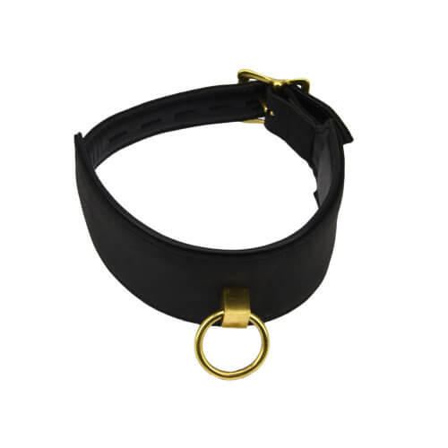 Bound Noir Nubukleder-Halsband mit O-Ring