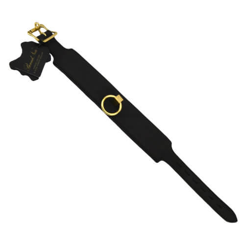 Bound Noir Nubukleder-Halsband mit O-Ring