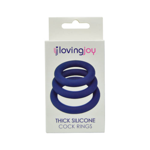Loving Joy Dicke Silikon-Penisringe, 3er-Pack