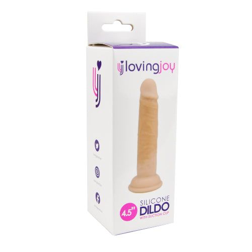 Loving Joy Silikondildo mit Saugnapf – 11,43 cm einführbar