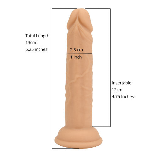 Loving Joy Silikondildo mit Saugnapf – 11,43 cm einführbar