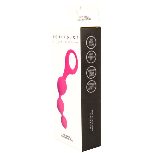 Loving Joy Triple Ripple Analkugeln – Rosa